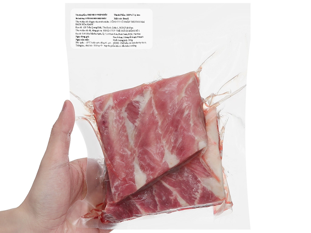 Sườn non heo nhập khẩu đông lạnh 500g(2-4 miếng)